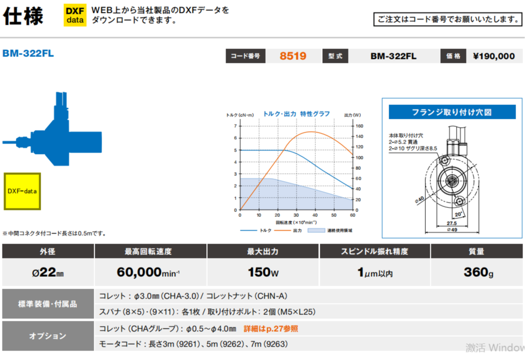 日本NAKANISHI斯大走心机高频铣BM-322FL