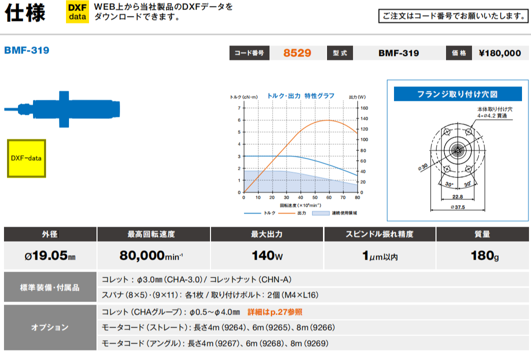 日本NAKANISHI西铁城走心机主轴BMF-319