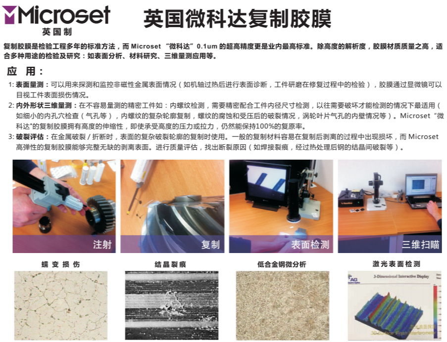 英国进口Microset微科达101XFT复制胶膜