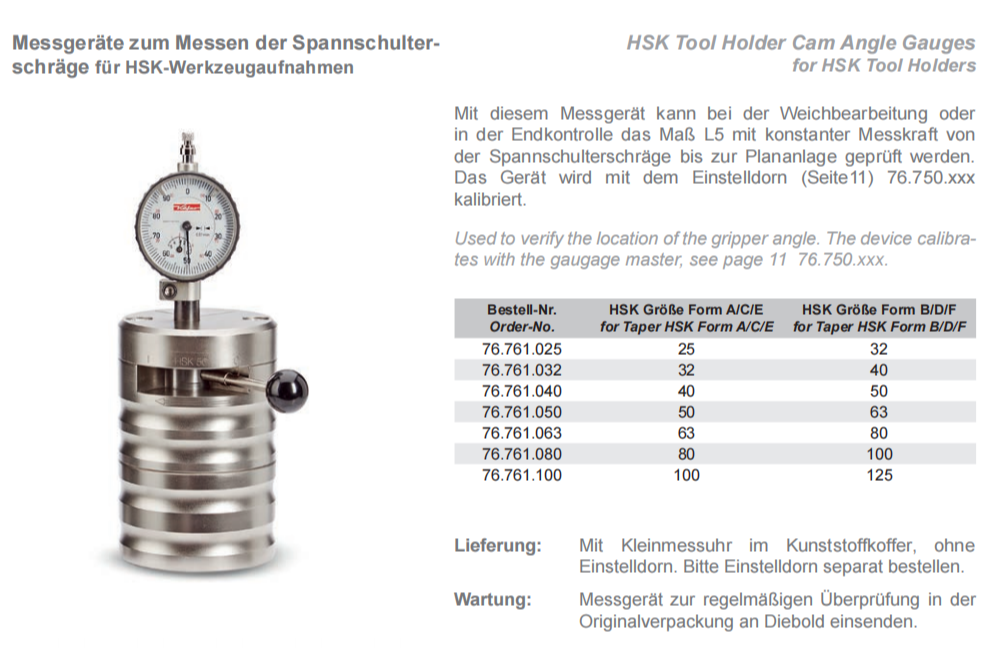 刀柄检测侧拉规76.761.063