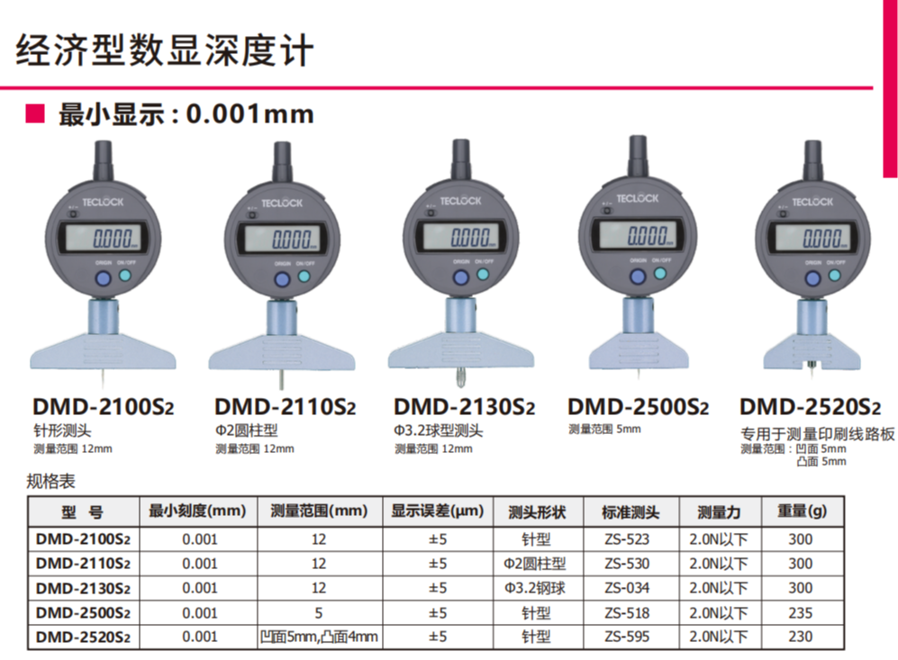 日本得乐TECLOCK深度仪DMD-2110S2