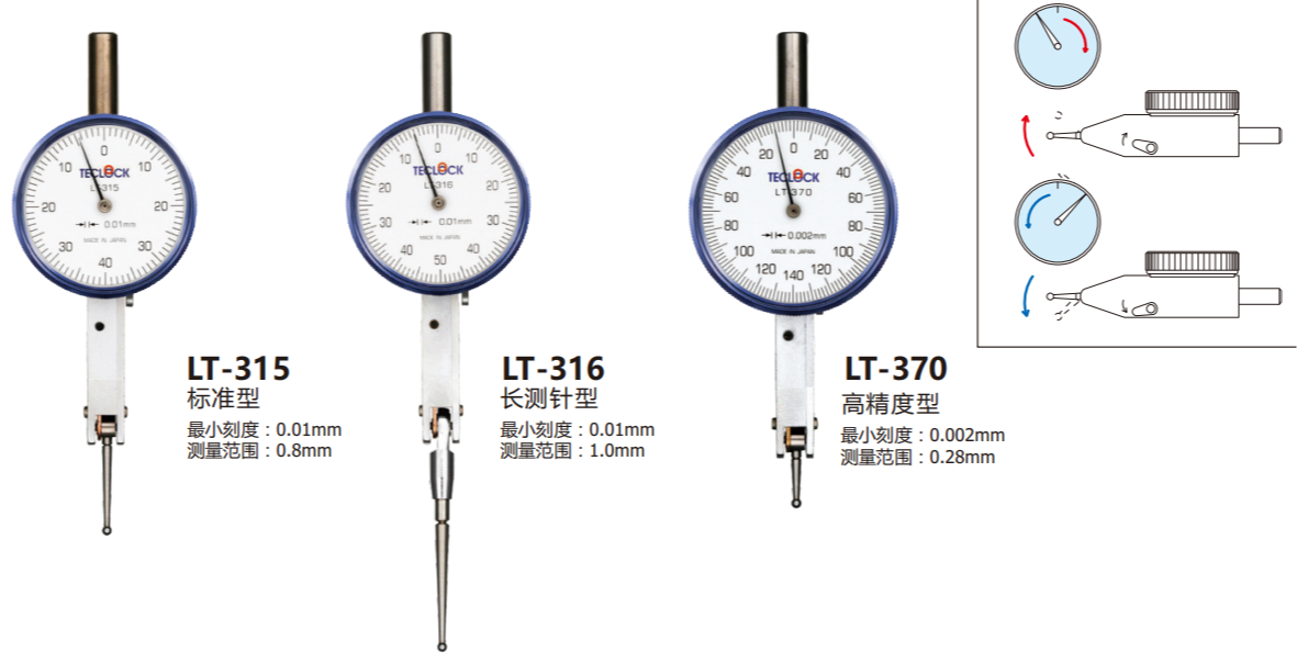 日本得乐TECLOCK LT-370杠杆指示表