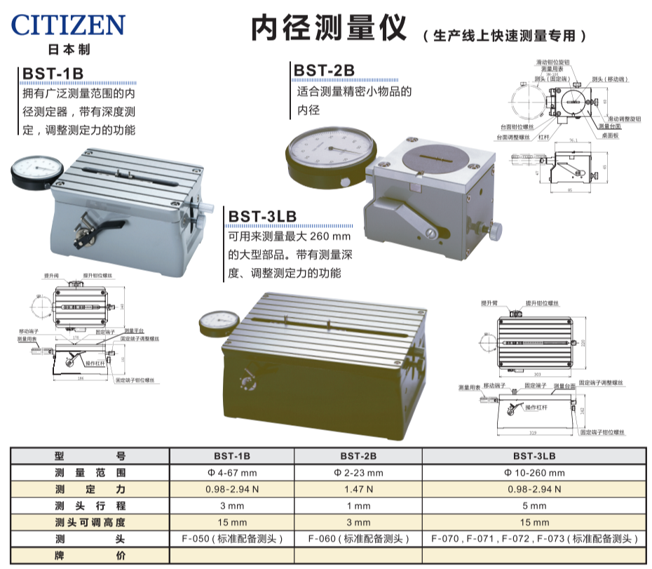 日本CITIZEN西铁城内径测量仪BST-1B