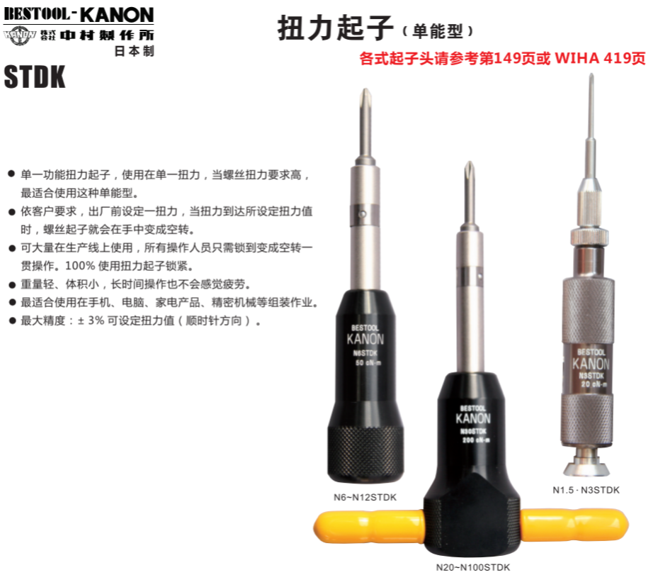 日本KANON中村扭力起子50STDK