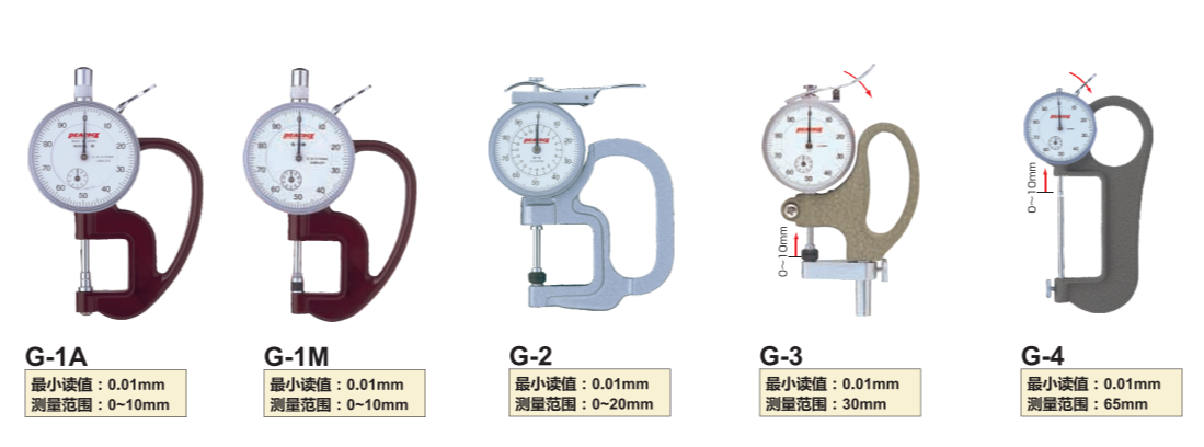 日本孔雀peacock手持式厚度计G-1A