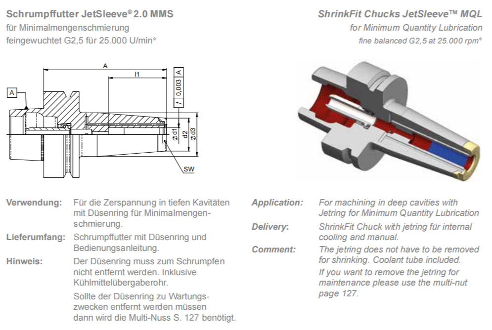 德国戴博Diebold 72.579.512.010内冷热缩刀柄
