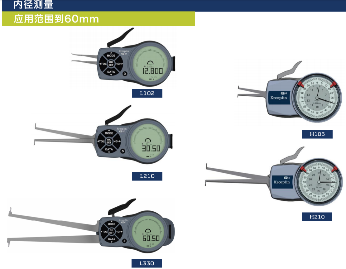 德国kroeplin数显内卡规L102