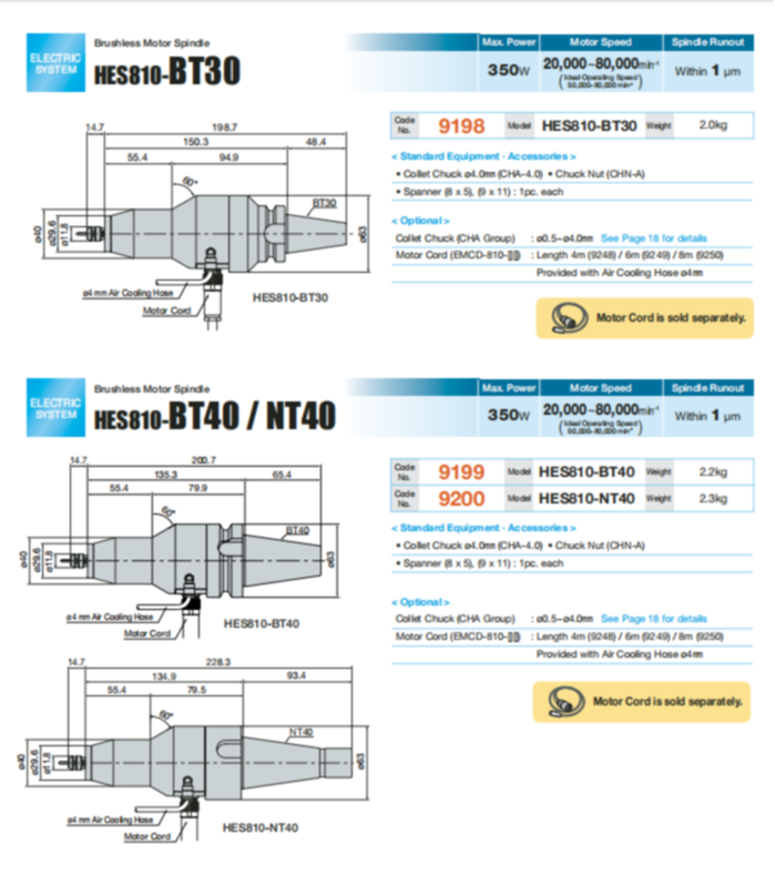 CNC增速刀柄hes810-bt30