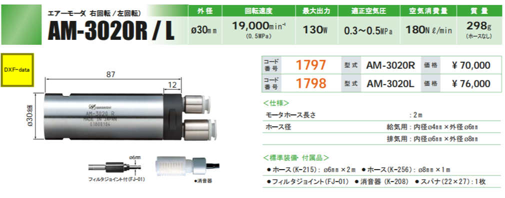 气动主轴马达AM-3020R