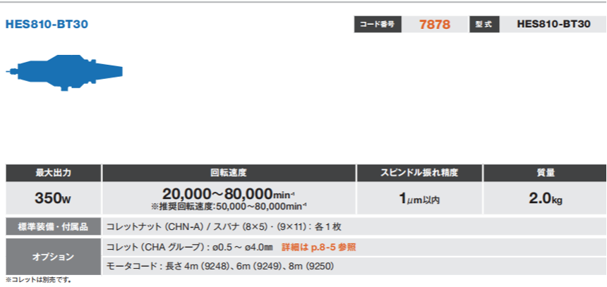 增速刀柄HES810-BT30
