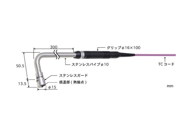 ANRITSU安立CS-13K微型热电偶温度传感器90°弯表面测温探头