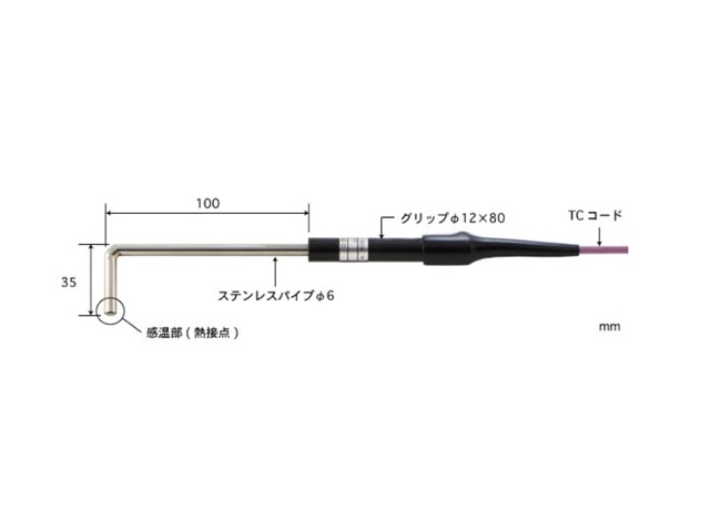 日本安立计器CS-21E微型E型热电偶温度传感器细小表面测温探头