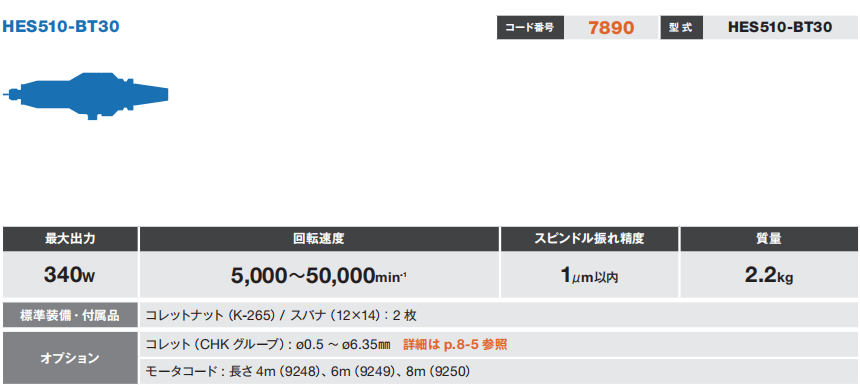 增速刀柄HES510-BT30