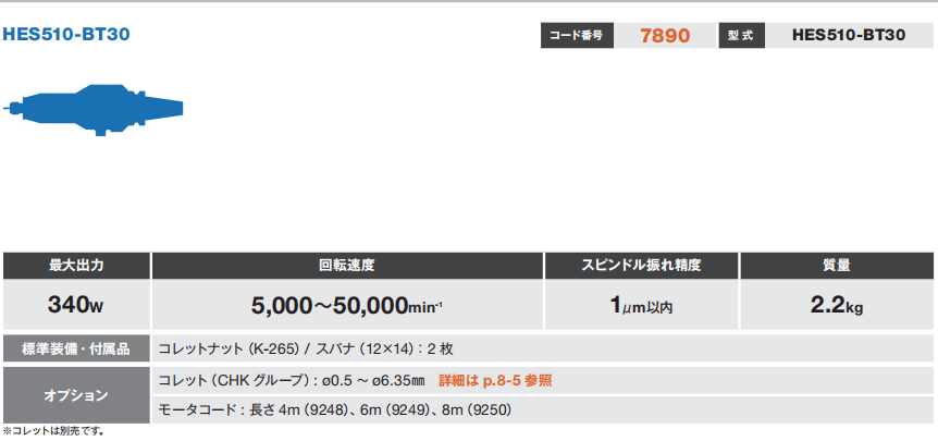 HES510-BT30主轴--