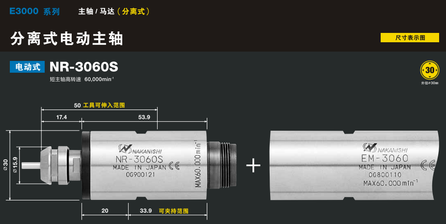 高转速主轴NR-3060S